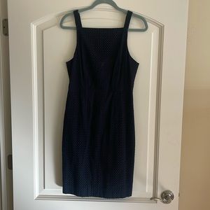 JCrew size 6 navy eyelet dress